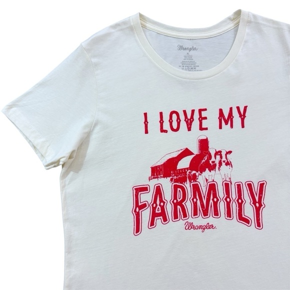 Wrangler Tops - NWT Wrangler I Love My Farmily T-Shirt